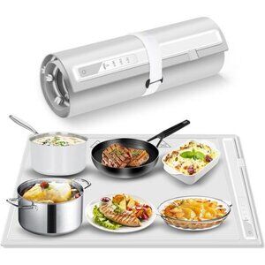 Food Warming Tray for Buffets Party: Silicone Electric Roll Up Heating Tray